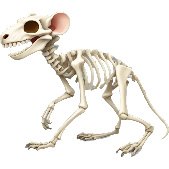 realistic rat skeleton  emoji