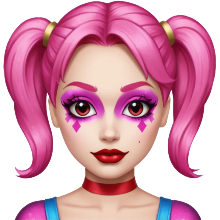 Glitter pink Harley Quinn emoji
