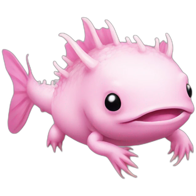 Pink axolotl emoji