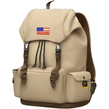 Mountain backpack beige  emoji