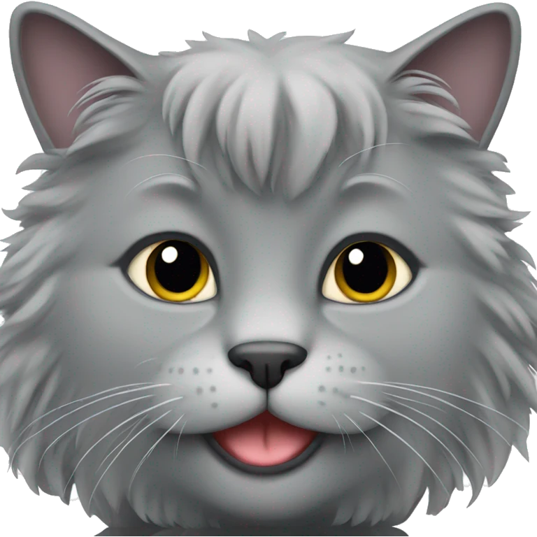 Grey fluffy cat emoji