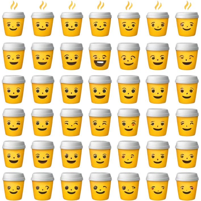 Эмодзи пак в Telegram для кофейной компании LABEL. Цветовая палитра: #FFFFFF, #F7FD02, #D3D3D3, # 242424 emoji