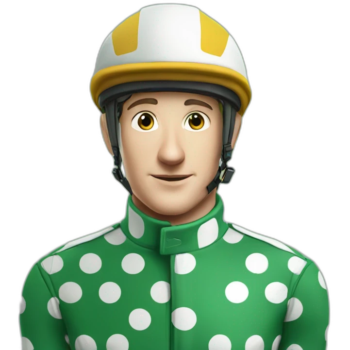paul townend jockey dark green polka dot emoji