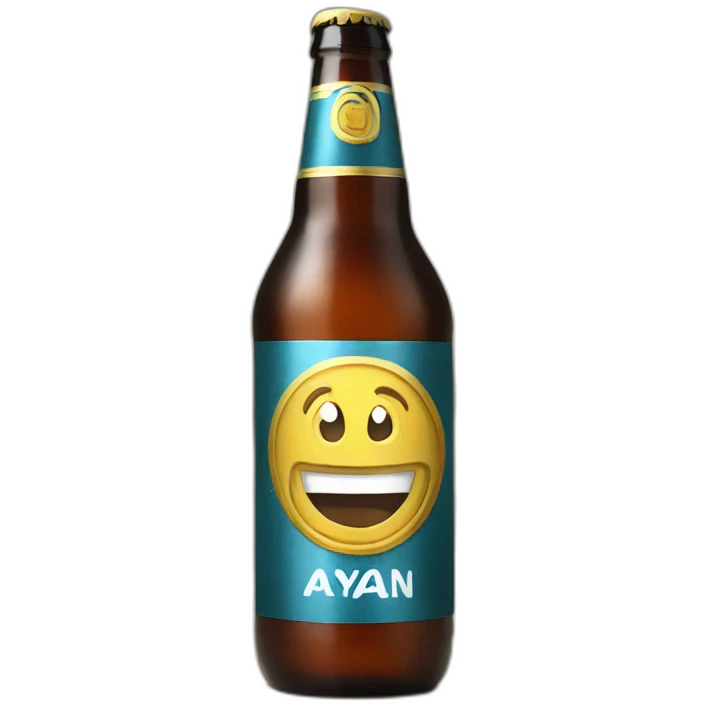 beer in a bottle called "Ayan" emoji