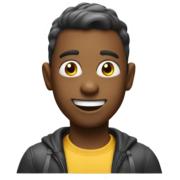 Cheeky plastic boy emoji