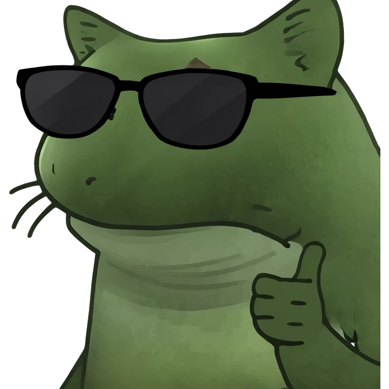 Cat with sunglasses emoji