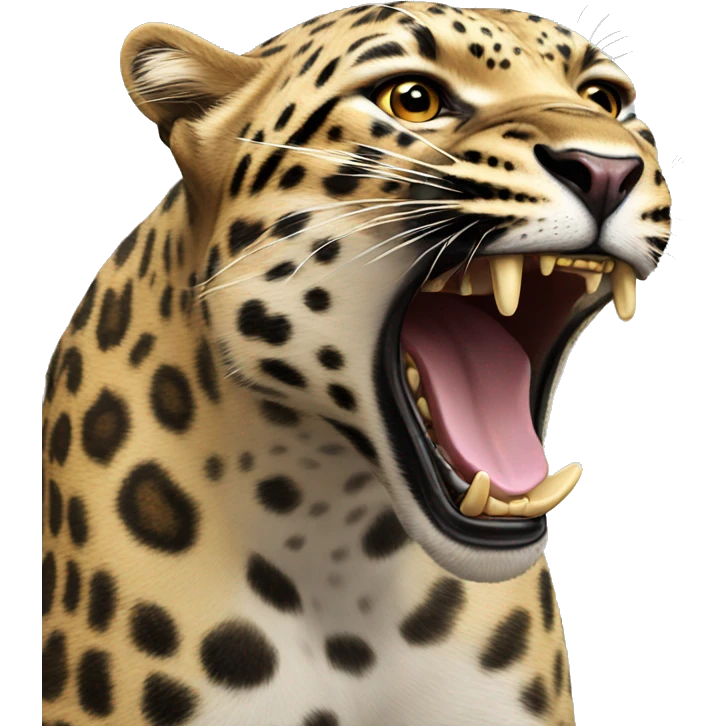 Leopard roaring emoji