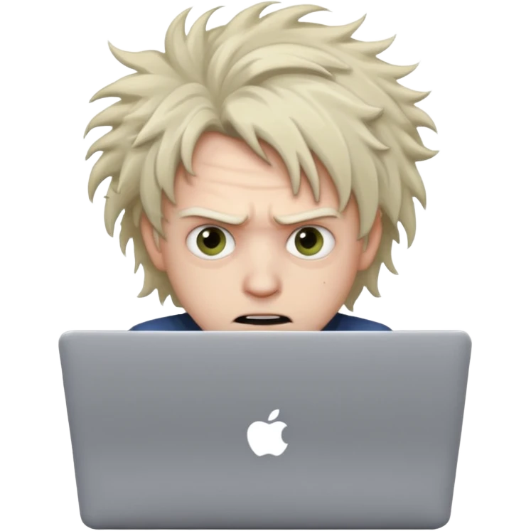 Crazy guy on laptop emoji