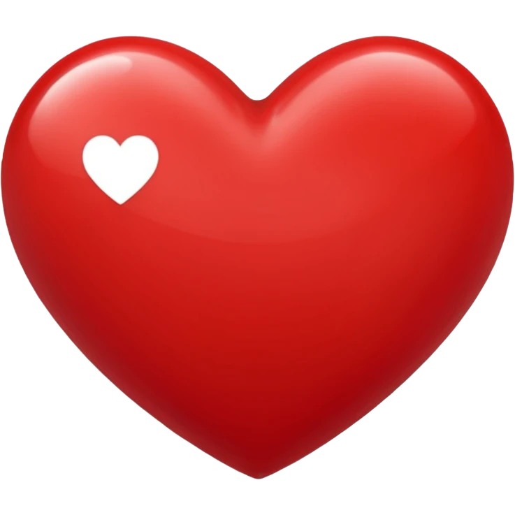 red heart emoji, glossy and vibrant emoji
