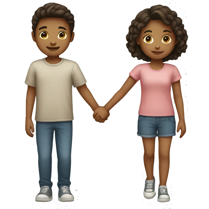 boy and girl holding hand  emoji