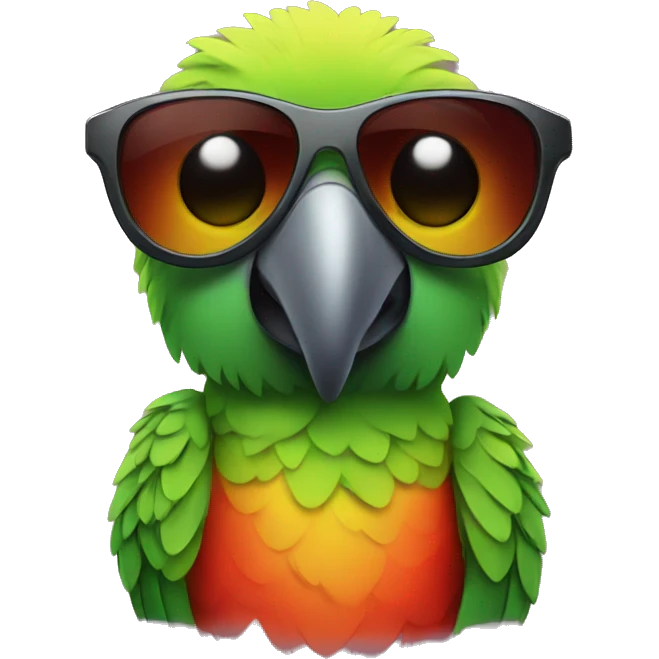 Parrot with sunglasses  emoji
