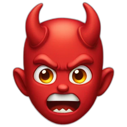 Devil shutting his ears emoji