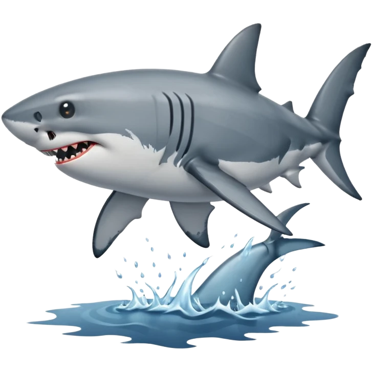 Great white shark walking emoji