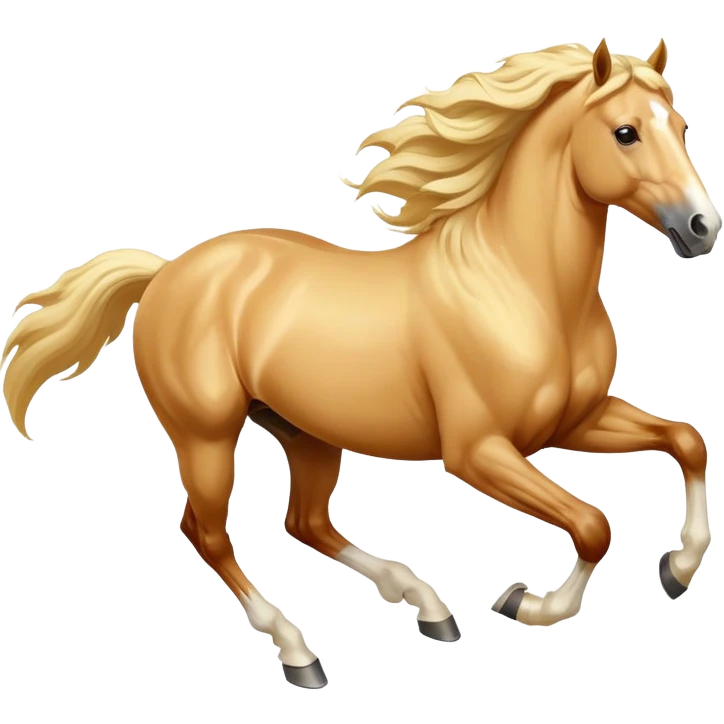 palomino horse running emoji