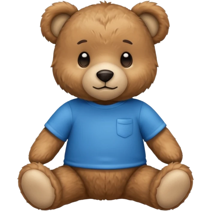 teddy bear wearing a blue tshirt emoji