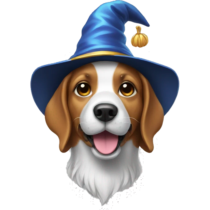 dog with a wizard hat emoji