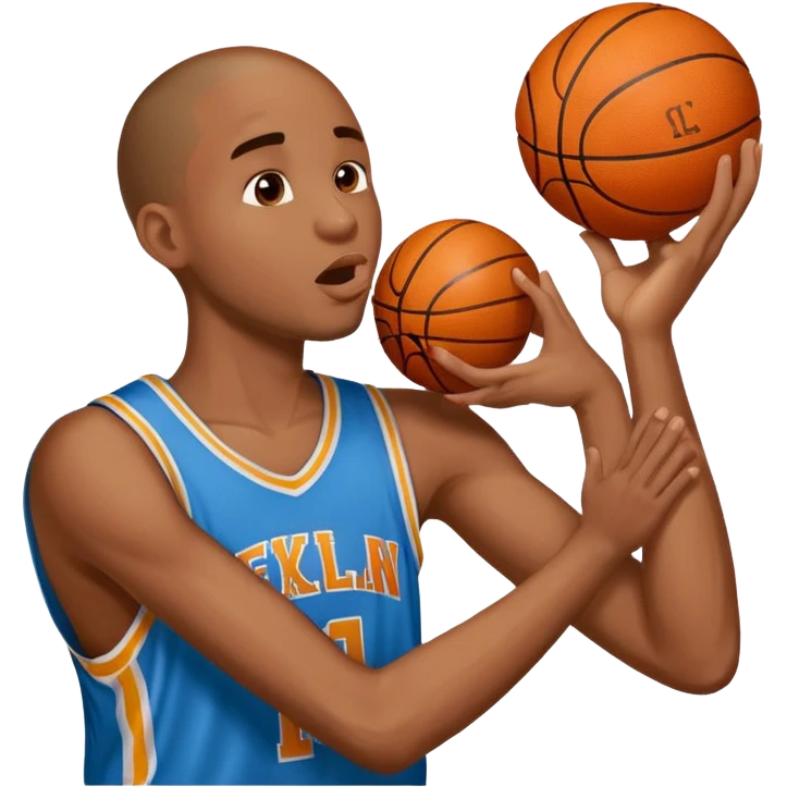 Fais un emoji qui est la célébration d’un joueur qui a un doigt sur sa tempe et un autre doigt de son autre main sur sa bouche qui fait chut  emoji