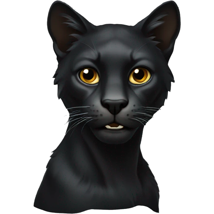 animal pantera negra feroz emoji