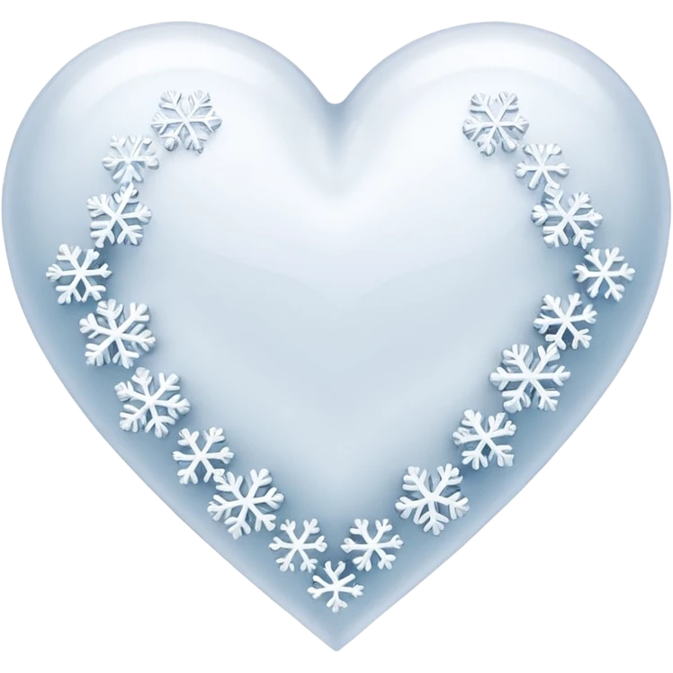 Snow heart emoji