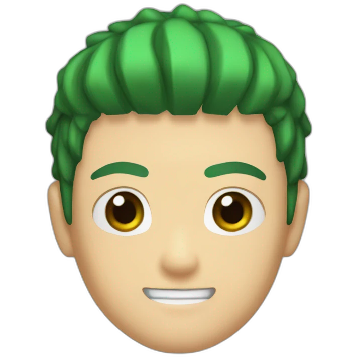 roronoa zoro with black hair emoji