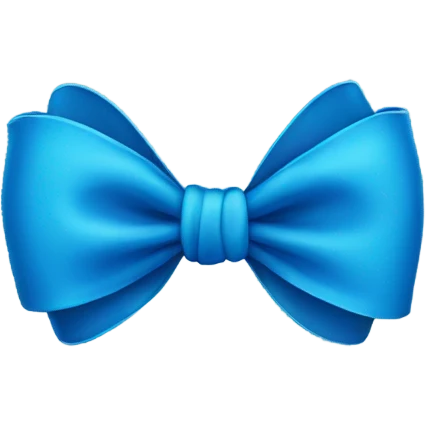 Blue bow emoji
