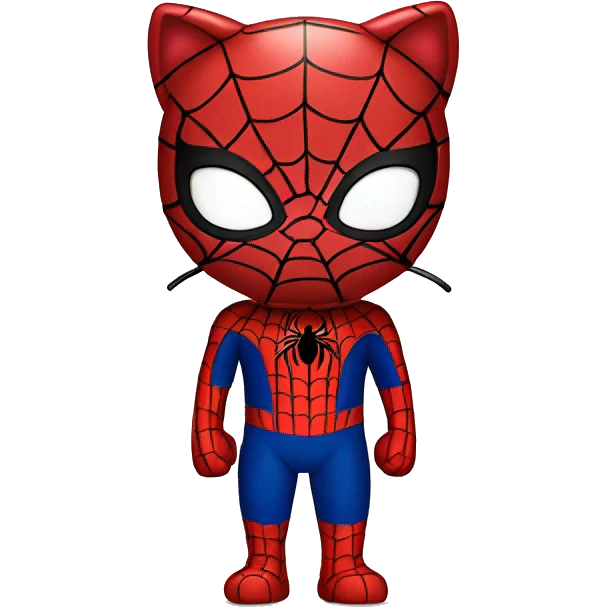 hello kitty in a spiderman suit emoji