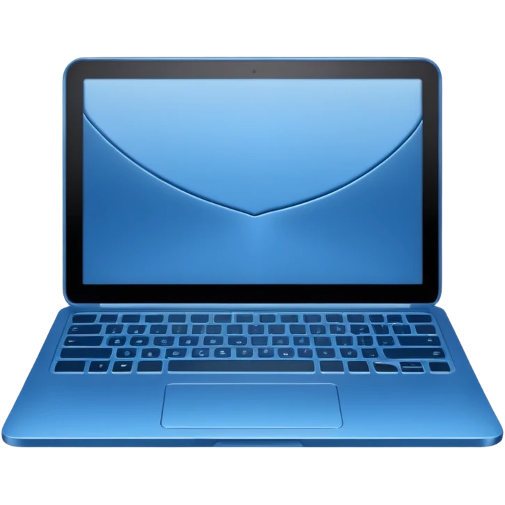 blue laptop or computer to rep an os emoji