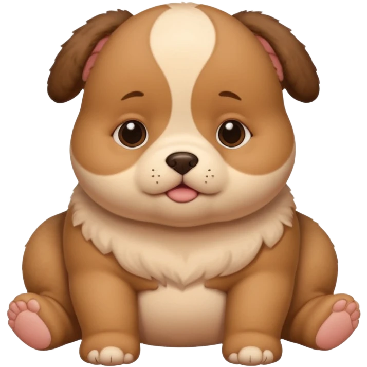 Chubby Baby on top of a chubby puppy emoji