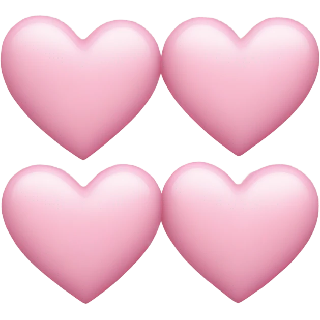 Three light pink hearts  emoji