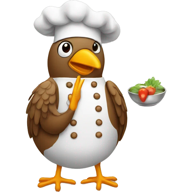 Bird as a cook emoji