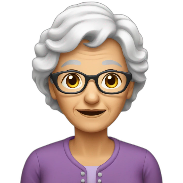 Elderly woman emoji