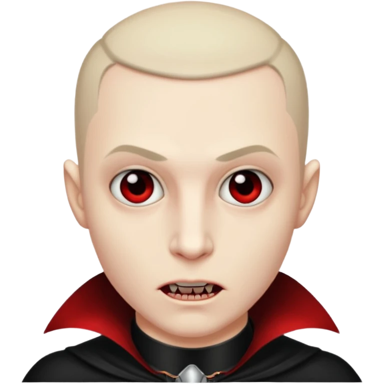 vampire with buzz cut emoji