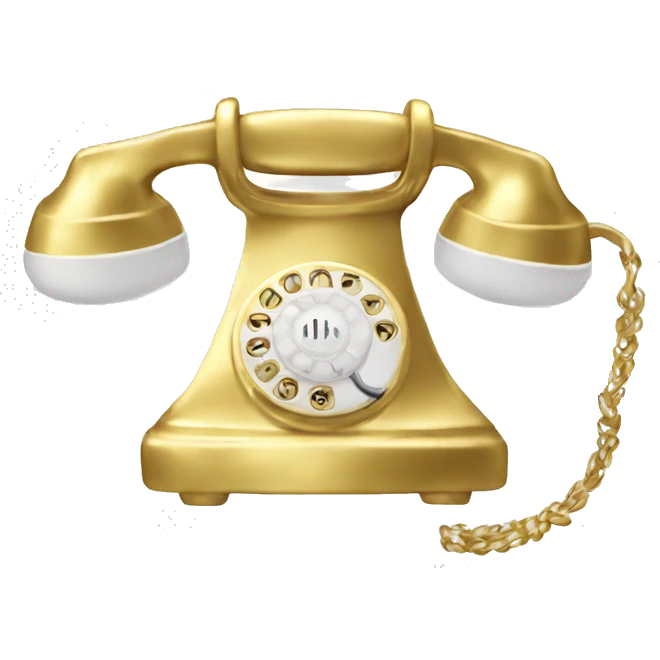 telephone in Gold white  emoji