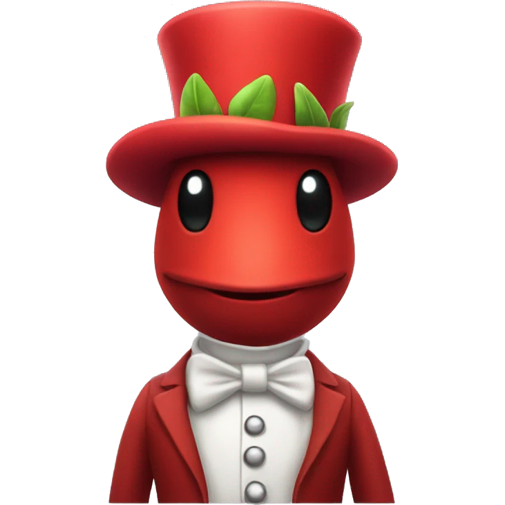 Red Pikmin with a top hat emoji