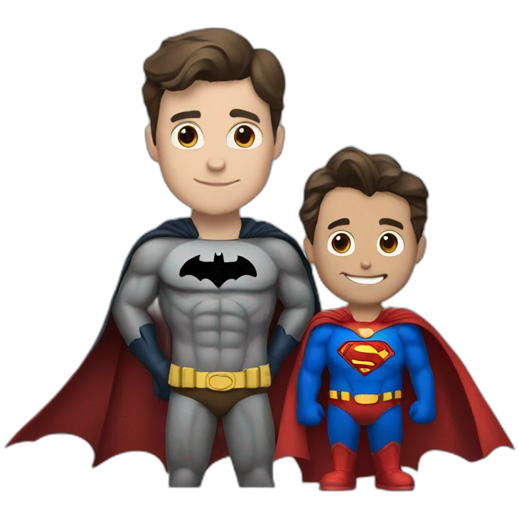 batman with superman  emoji