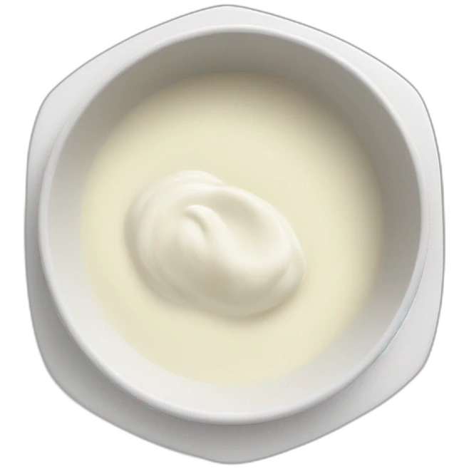 white sauce in a dipping dish emoji