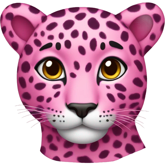 Pink leopard  emoji