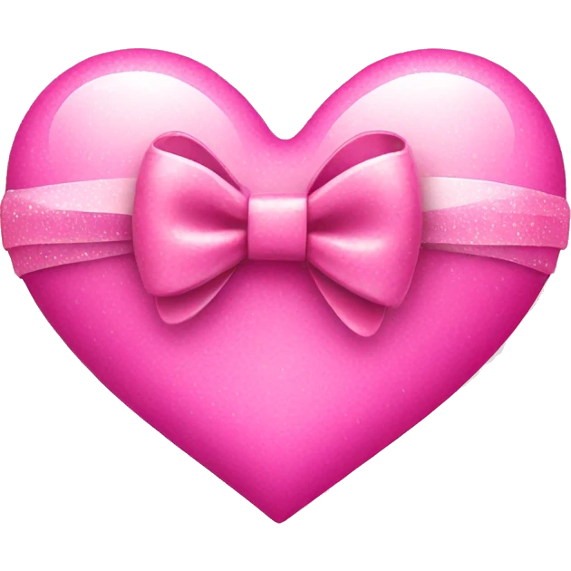 Heart with bow but pink and sparkling  emoji