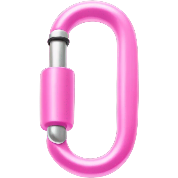 Pink carabiner  emoji