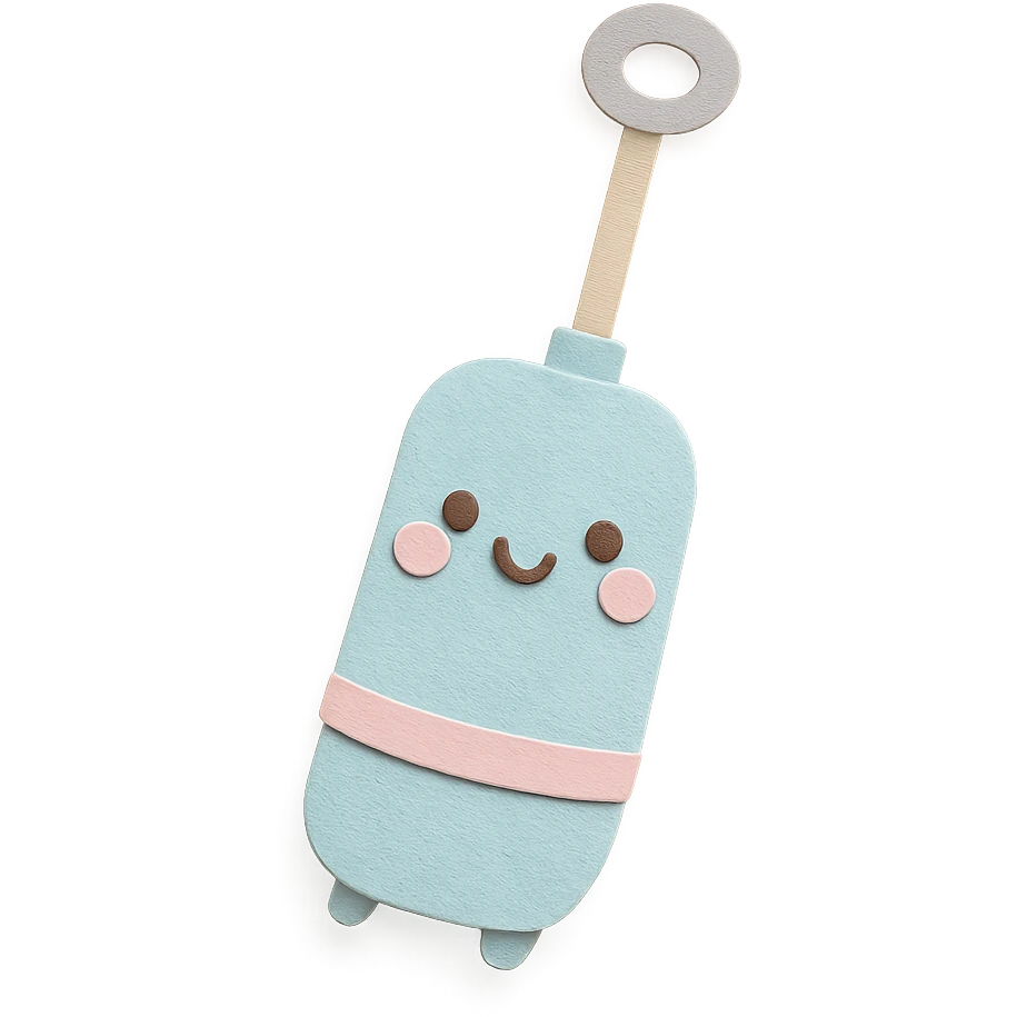 cute milk frother, full body, smiling face, soft pastel kawaii style emoji