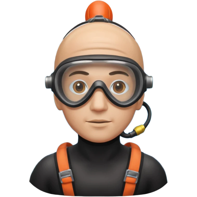 PATOGER le plongeur sous marin qui n'a pas de cheveux emoji