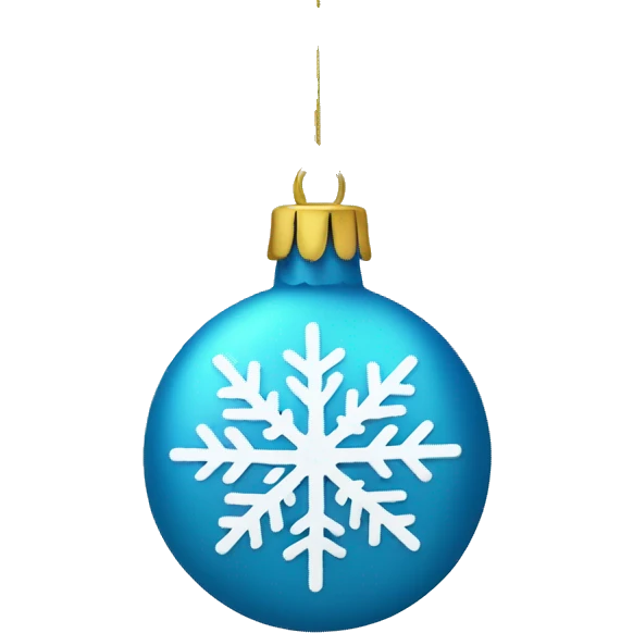 Snowflake Christmas bauble emoji