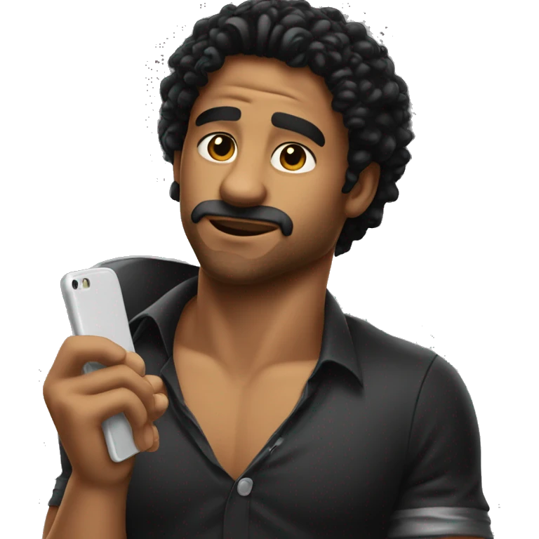 cool dude in black shirt emoji