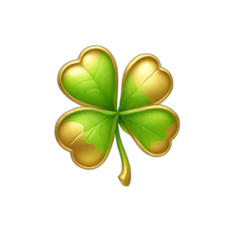 gold-four-leaf-clover emoji