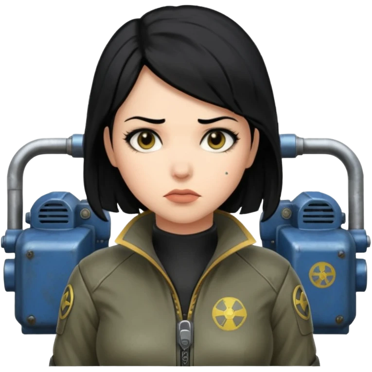 Lucy (black hair) from the Fallout TV show emoji