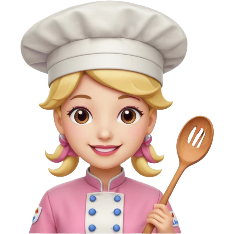 Pink chef princess peach emoji