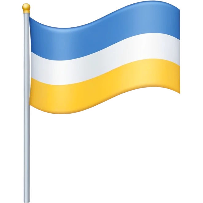 A blue white yellow flag  emoji