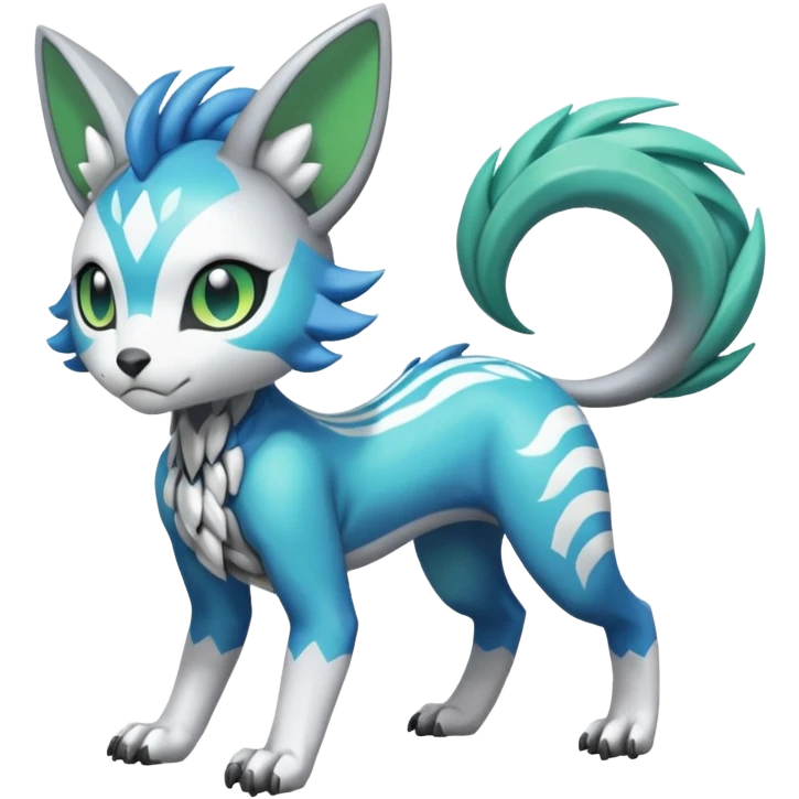 Meloetta-WereGarurumon-Trico-Pokémon-Fakémon-fusion-hybrid-creature emoji