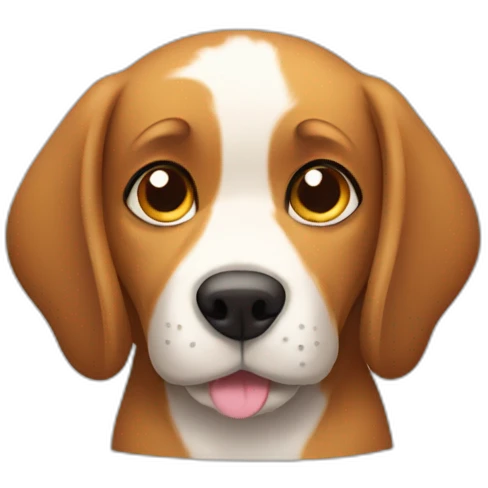 Shy dog emoji