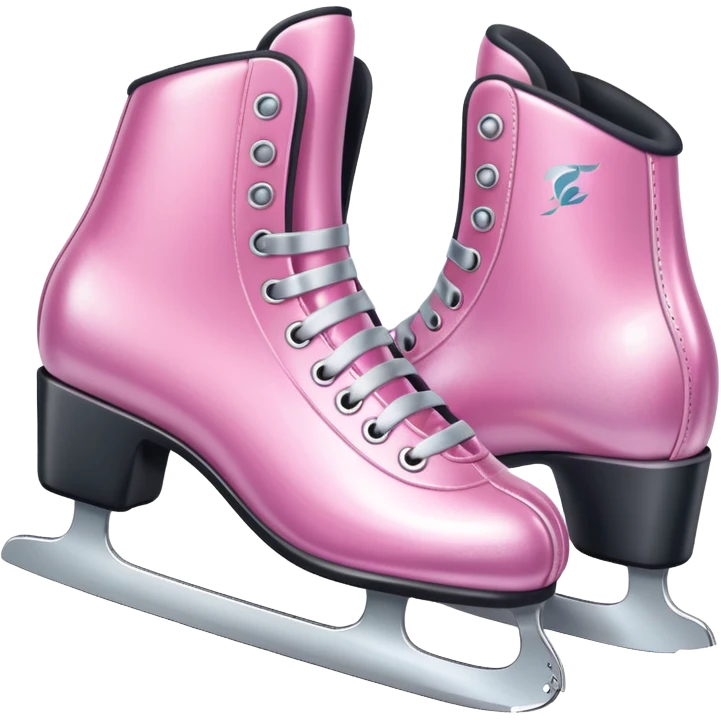 Ice skates – pink  emoji